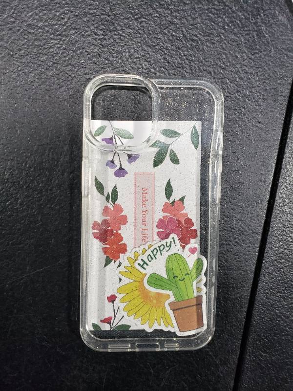 lot 6139 image: Hython Case for iPhone 14 Case Glitter, Cute Sparkly Clear Glitter Shiny Bling Sparkle Cover, Anti-Scratch Soft TPU Thin Slim Fit Shockproof Protective Phone Cases for Women Girls, Clear Glitter