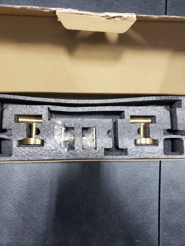 lot 6340 image: Augegel Brushed Gold Towel Holders