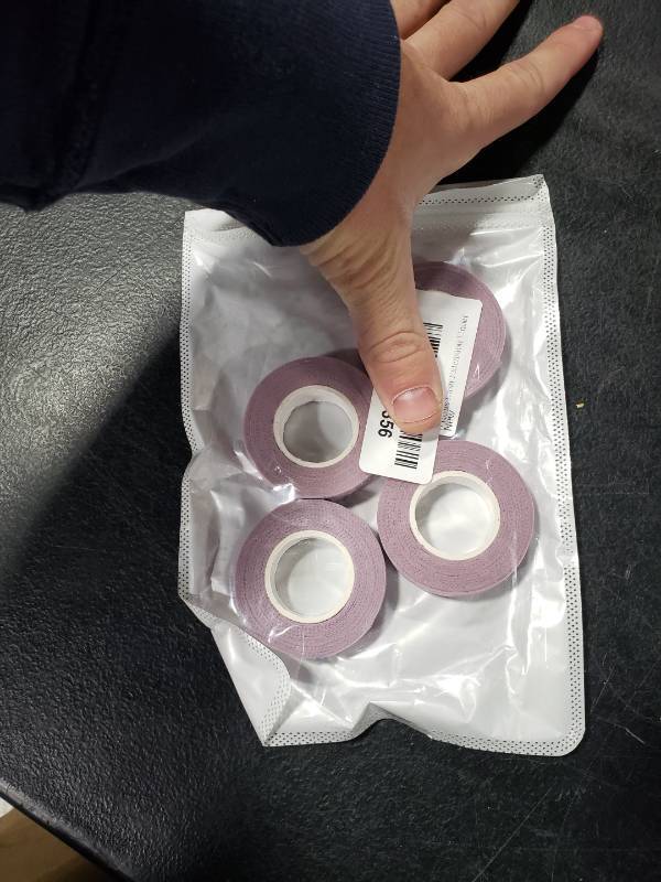 lot 1487 image: 4 Rolls Lash Extension Under Eye Tape EBANKU Breathable Fabric Eyelash Tape Micropore Adhesive Tape for Eyelashes Extension Supply Individual Eye Lashes Tools (Purple)