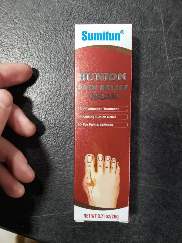 lot 1565 image: Sumifun Bunion Pain Relief Cream, Bunion Pain Cream for Bunion Relief & Toe Swelling - Pain Relief Foot Cream for Back, Neck, Knee, Hand, Wrist, Shoulder, Feet