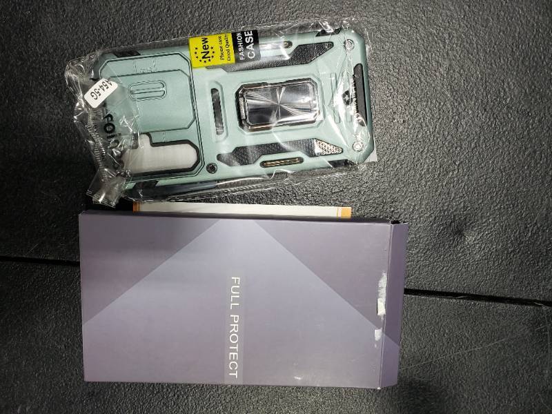 lot 1615 image: for Samsung Galaxy A54 5G Case with Slide Camera CoverScreen Protector(1 Pack),Full Camera Protection Magnetic Rotated Kickstand Military Grade Shockproof Heavy Duty Protective Cover-Green