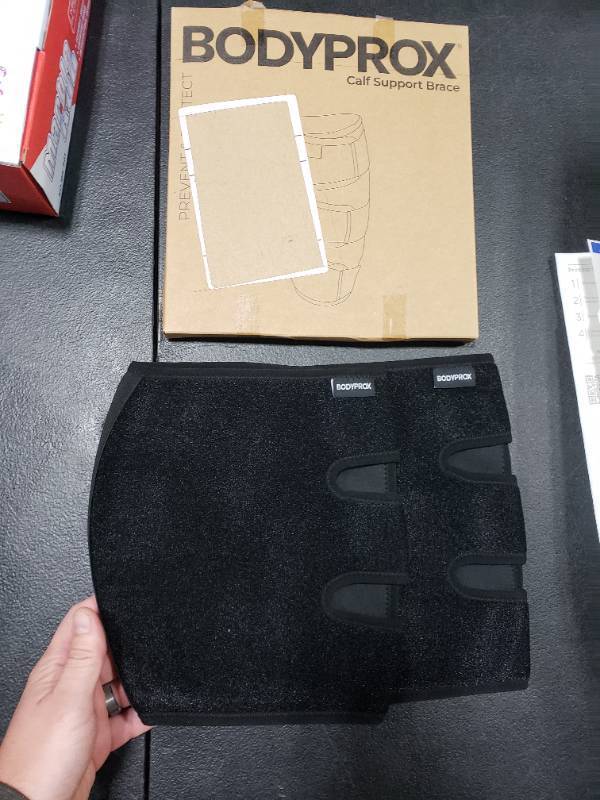 lot 1645 image: Bodyprox Calf Support Brace 2 Pack, Adjustable Shin Splint Compression Calf Wrap