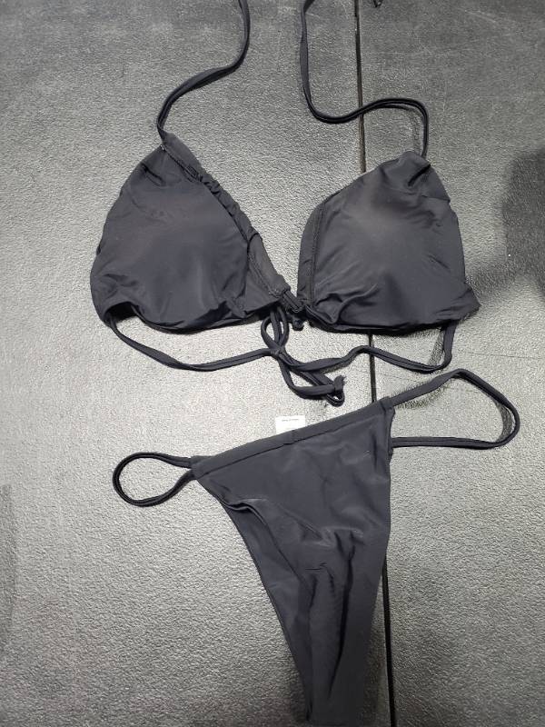 lot 1683 image: XUNYU Bikini Set Bandage Solid Brazilian Swimwear Two Pieces Swimsuit Padded Thong Bathing Suits XL