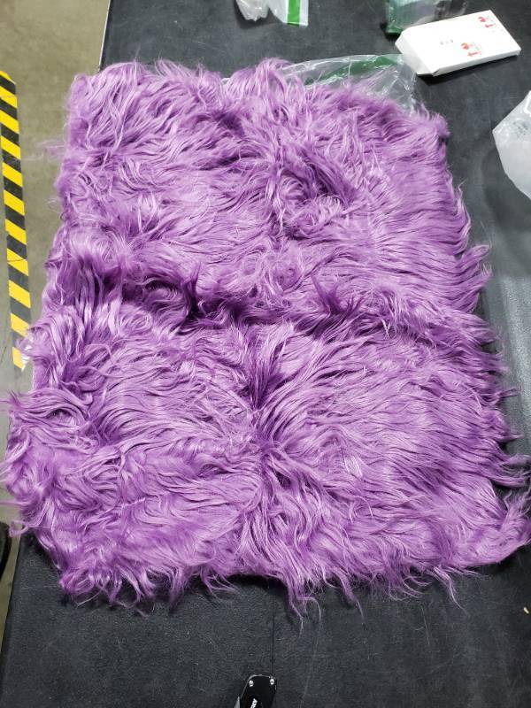 lot 1696 image: TOYANDONA Baby Newborn Photo Props Wraps DIY Blanket Infant Outfits Soft Faux Fur Photography Backdrops Mat for Baby Boys and Girls(Purple)
