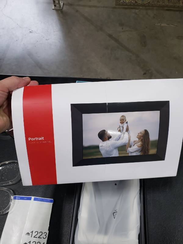 lot 1223 image: Hobsir WiFi Digital Picture Frame, 10.1 Inch Smart Digital Picture Frame with IPS Touch Screen, Motion Sensor Built-in 16GB Storage Video Photo Share Frame Digital from Anywhere via App - Retail $75.19
