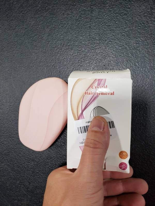lot 4285 image: Crystal Hair Eraser, Crystal Hair Removal, Magic Hair Removal, Painless Exfoliation Blame Tool for Women Men, Crystal Hair Accessories Tool for Legs Back Body Chest, Soft Smooth Silky Skin, Pink