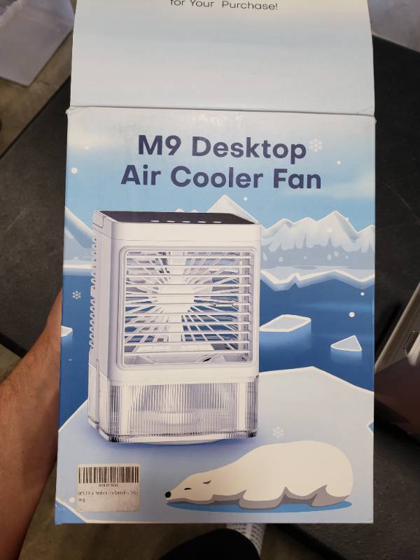 lot 4334 image: SKYICE Mini Portable Air Conditioners, 4-IN-1 Personal Evaporative Air Cooler with 4H Timer, 7 Colors Light, LED Screen, 3 Speeds Small Air Conditioner Portable for Room, Desk, Office, Camping, Car