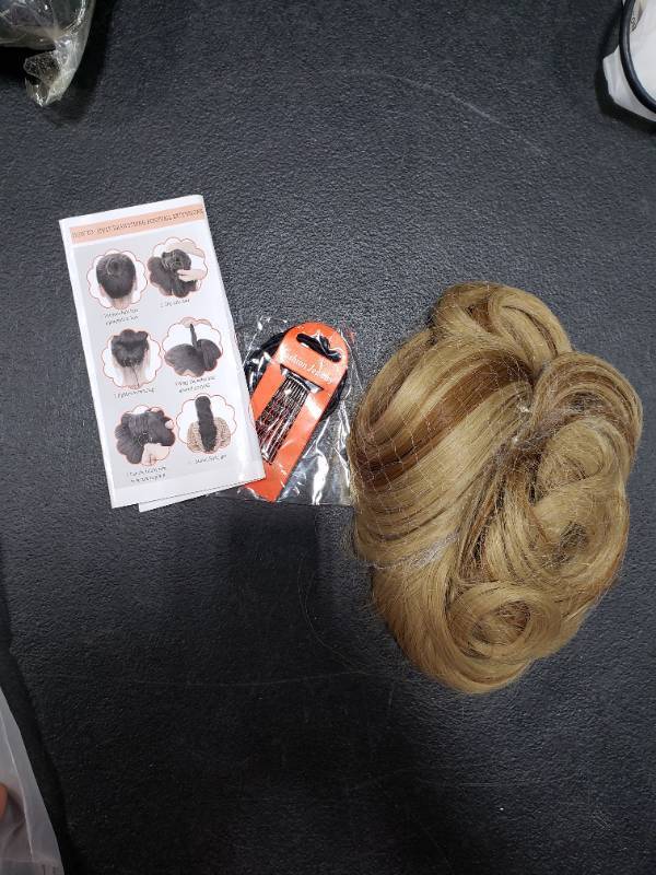 lot 4354 image: Mitrygreen Claw Clip Ponytail Extension 18 Clip in Wavy Ponytail Hair Extensions Long Pony Tails for Women Extensions Ash Blonde Mix Ginger Brown Wave Hairpiece