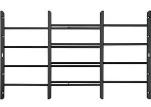 lot 14011 image: Grisham AWG Fixed Window Security Bars,(Black, 4Bars)18H x 22- 3812 Adjustable Width Window Safety Guards for Children, Tubular Steel, Rust Resistant