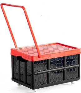 lot 14015 image: CYGURT Foldable storage box classroom books books toys household cart storage box with wheels