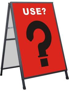 lot 14027 image: J-sign Heavy Duty Slide-in Folding Outdoor A Frame Sign holder outside Sandwich Signboard Sidewalk Sign 24x 36 Inch Steel Metal Double-Side Pavement sig(Portable,Frame only)