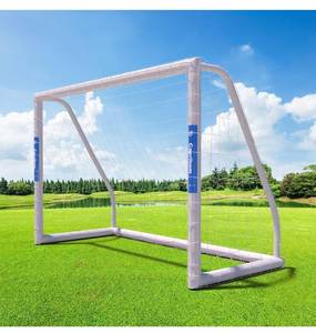 lot 14064 image: Soccer Goal 10FTx6.5FTwith 2 Nets  Caprihom Soccer Goals for Backyard with Weatherproof UPVC Frame,Ground Stakes  Portable PVC Full Size Soccer Goal Post for Kids and Adults