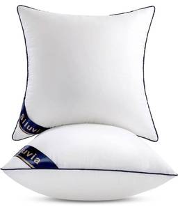 lot 14075 image: Siluvia 24x24 Pillow Inserts Decorative 24 Pillow Inserts Square Interior Sofa Pillow Inserts Throw Pillow Insert Pair White Couch Pillow(2, 24x24)