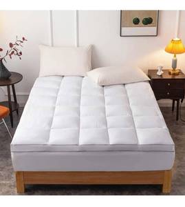 lot 14076 image: DROVAN Mattress Pad King Size - Extra Thick Mattress Cover - Pillow Top Deep Pocket with Breathable 7D Spiral Fiber Filling Cooling Mattress Topper