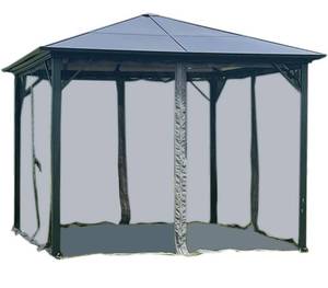 lot 14077 image: Garden lucky Replacement Gazebo Mosquito Netting 4 Panels for Patio Garden Backyard (10x12, Grey, Only Netting)