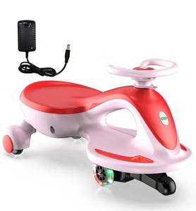 lot 14078 image: BLUE - Electric Wiggle Car Ride On Toy, ANPABO 2 in 1 Wiggle Car with Rechargeable Battery and Pedal, Anti-Rollover Wheels with Colorful Lights, Swing Car for Toddlers and Kids Age 3 Years up Retail $105