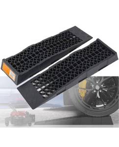 lot 14086 image: OULEME Low Profile Car Service Ramp, 2-12 Lifting Height, 2 Pack, Portable for Lift Lowered Low Down Rise Clearance Racing Sports Car Vehicle Maintenance