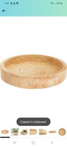 lot 14088 image: Decorative Round Wooden Trays for Decor, Coffee Tables, Rustic Home Decorations (18 x 3 in)