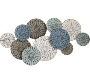 lot 14108 image: Motley Lane - Caroline Metal Plates Statement Wall D�cor - Unique Hand Crafted Metal D�cor Retail $100