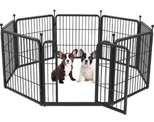 lot 14114 image: FXW Rollick Dog Playpen for Yard, Camping, 24 Height Heavy Duty for PuppiesSmall Dogs, 8 Panels