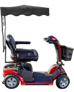 lot 14124 image: BERPET Mobility Scooter Sun Shade Canopy, Waterproof, Anti-UV, Tear-Resistant Upgraded Accessory Canopy for Scooters & Power Chairs Equipped with 1 X 1 Hitch Receiver(37.4 x 28 x 53.2) Retail $100