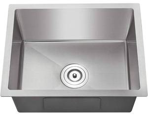 lot 14167 image: MENATT 20-inch Undermount Kitchen Sink, SUS304 Stainless Steel Handmade Single Bowl Kitchen Sink with Sink Strainer (Brushed), 20x16x9 Retail $160