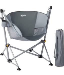 lot 14171 image: PORTAL Hammock Camping Chair Folding Portable Swinging Chair with Cup Holder for Outdoor Lawn Backyard Patio,Support 350 lbs Retail $100