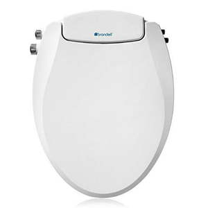 lot 14174 image: Brondell Swash Ecoseat Non-Electric Bidet Toilet Seat Fits Elongated Toilets White - Dual Temperature Dual Nozzle System - Bidet with Easy Installation Retail $90