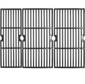 lot 14182 image: Hongso 18 x 25 Cast Iron Cooking Grates for Charbroil Performance 463377017, 463347017, 463376018P2, 463673617, 463376117, 463377117, 4-Burner 475 Cart Liquid Propane Gas Grill, 3 Pack, PCZ163