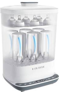 lot 14186 image: HAUTURE Baby Bottle Sterilizer and Dryer, 6-in-1 Electric Steam Sterilizer for Baby Bottles, Pacifier, Breast Pump- Touch Screen & Auto-Off Bottle Sanitizer, White Retail $77