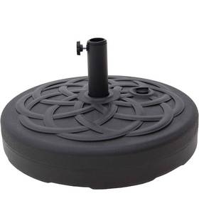 lot 14212 image: C-Hopetree 112 lb Heavy Duty Water Fillable Base Stand for Patio Outdoor Table Umbrella, Black
