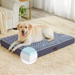 lot 14239 image: Western Home Memory Foam Dog Bed for Large Dogs, Orthopedic Thick Crate Bed with Double Waterproof and Washable Cover