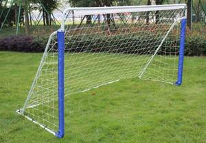 lot 14273 image: 8 x 5 Portable Steel Soccer Goal with Net and Carry Bag for Kids Aldult Football Shooting Training