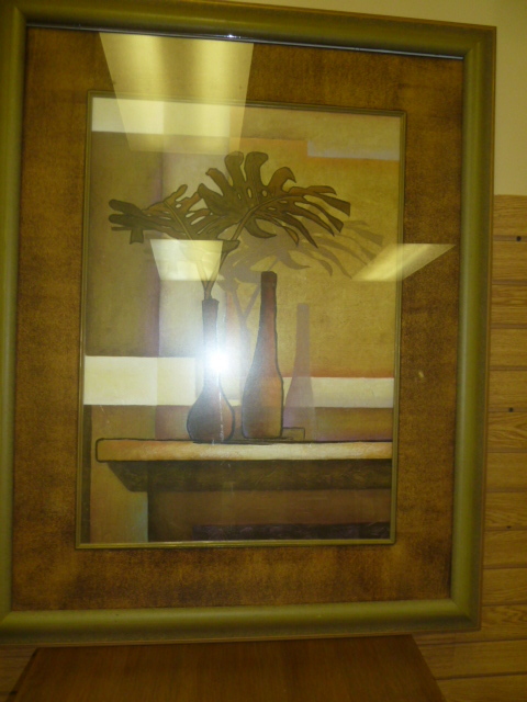 lot 60 image: LARGE WALL ART VASES