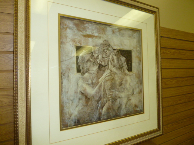 lot 52 image: VERY COOL LARGE FRAMED WALL ART