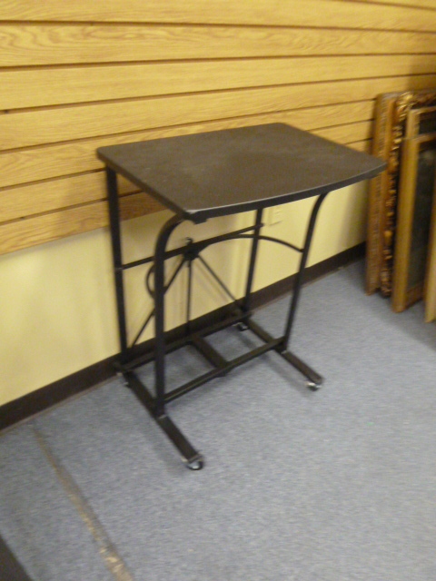lot 44 image: ROLLING BLACK COMPUTER STAND Brand New