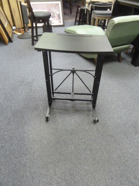 lot 111 image: ROLLING BLACK COMPUTER STAND Brand New