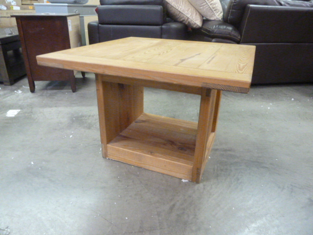 lot 107 image: REAL WOOD SIDE TABLE