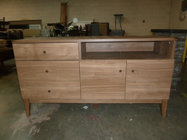 lot 7 image: RETRO LOOKING TV STAND has a few blemishes