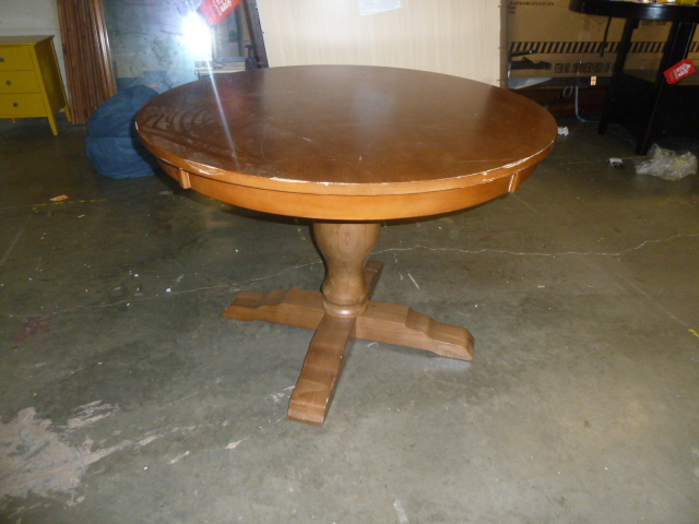 lot 79 image: ROUND PEDESTAL DINING TABLE