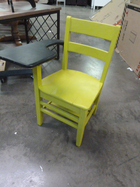 lot 200 image: SCHOOL CHAIR WITH HALF DESK