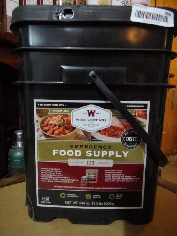 lot 966 image: Emergency Food Supply 120 Servings Wise Company