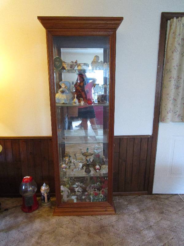 lot 119 image: Beautiful Lighted Curio Cabinet Contents Not Included