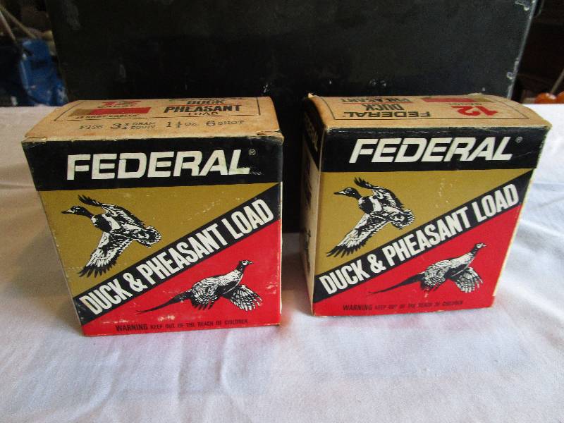 lot 149 image: 12 Gauge Shotgun Shells and Ammo Box