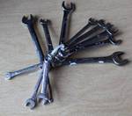 Lot of wrenches - Assorted closed end and box end wrenches - See photos