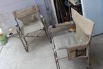 Lot of 2 Folding Chairs - Camping / Event Chairs w/ side tables + Drink Holder and side storage pockets - Folds Flat