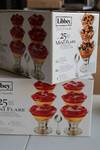 Lot of 2 Sets - Mini Flare Glass Dessert Dishes w/ Stainless Steel Spoons -NEW in original boxes!