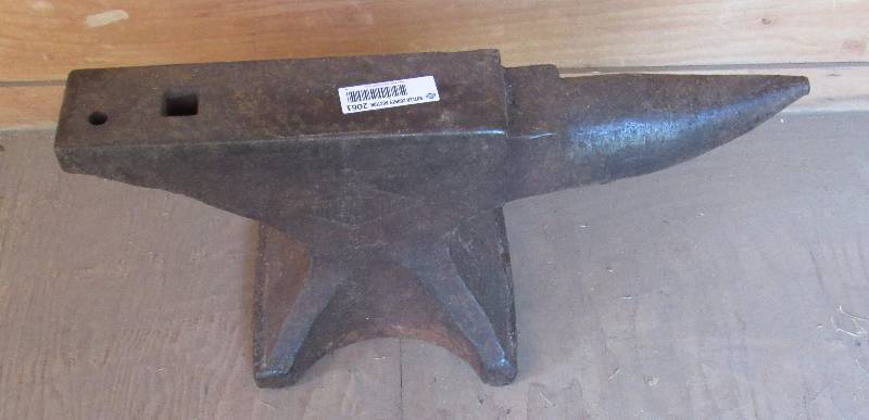 lot 2061 image: Anvil - 20 long x 9 high - - SOLID IRON - TRENTON Made in the U.S.A.