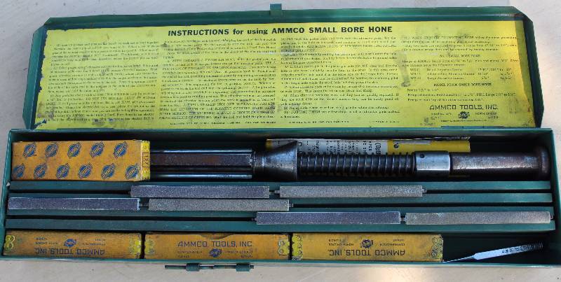 lot 2166 image: Ammco Small Bore Hone in Metal Case - Everything shown in Photo