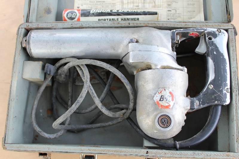 lot 2197 image: Black & Decker Portable Electric Hammer - In Carrying Case